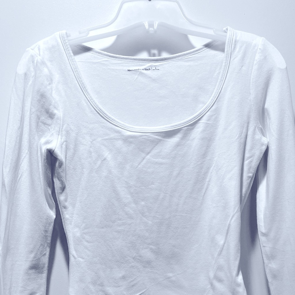 Abercrombie & Fitch Long Sleeve White Bodysuit